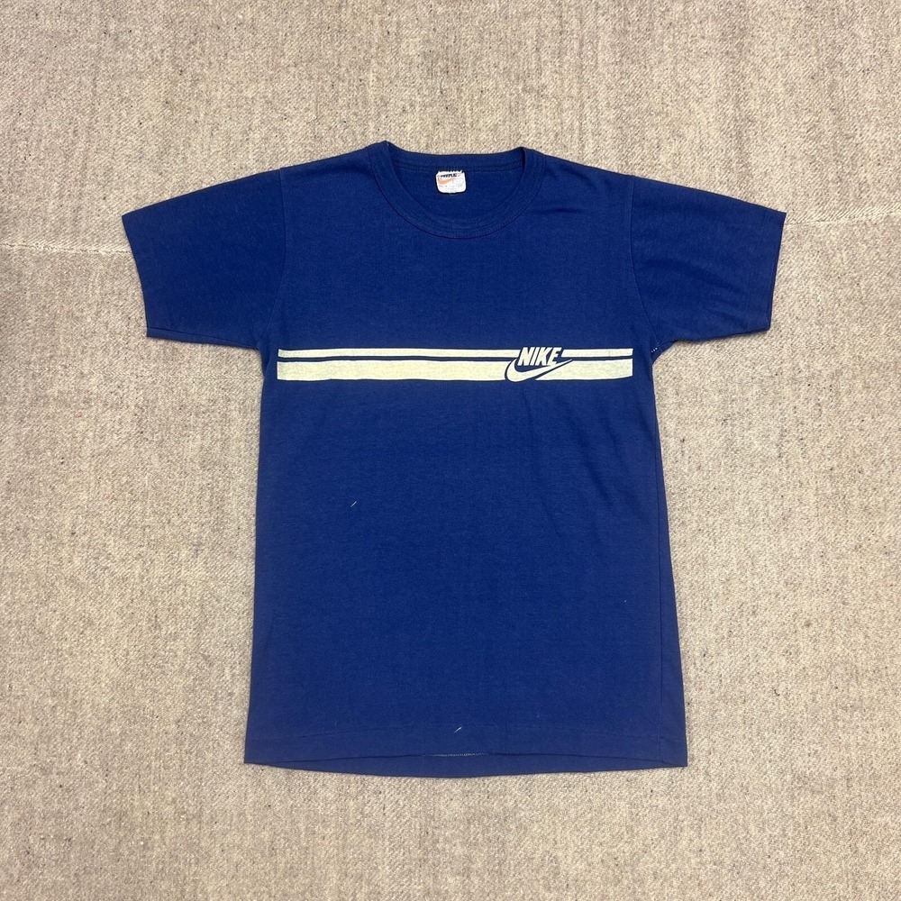 Vintage Nike Shirt Mens Small Blue 1970s Check Swoosh Logo Canada